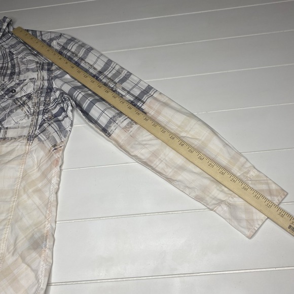 BKE Athletic Fit Mens western Bleach Shirt floral cowboy hat print on the back L - Picture 12 of 16